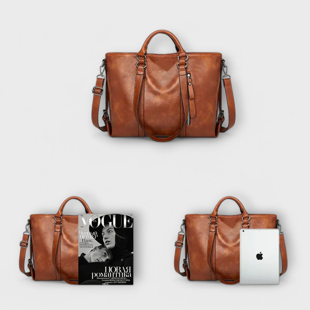 Zephyra - Große Lederhandtasche