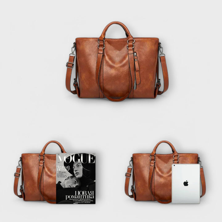 Zephyra - Große Lederhandtasche