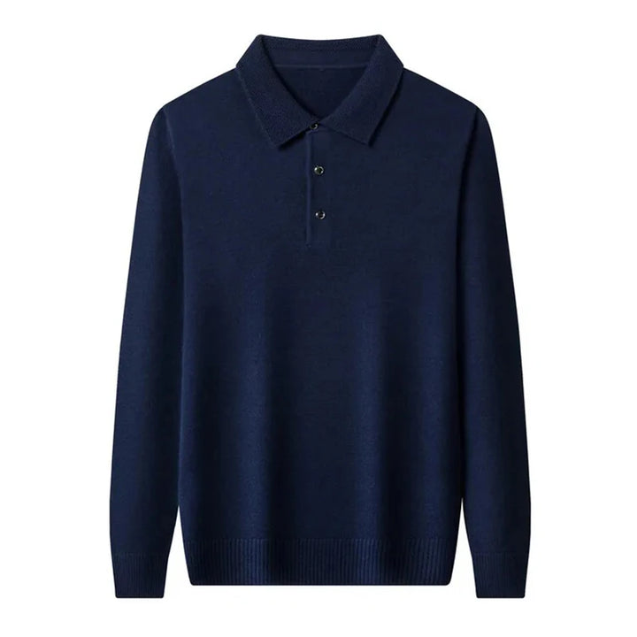 Herren Strickpullover mit Polokragen und Knopfleiste | Valcor Zürich