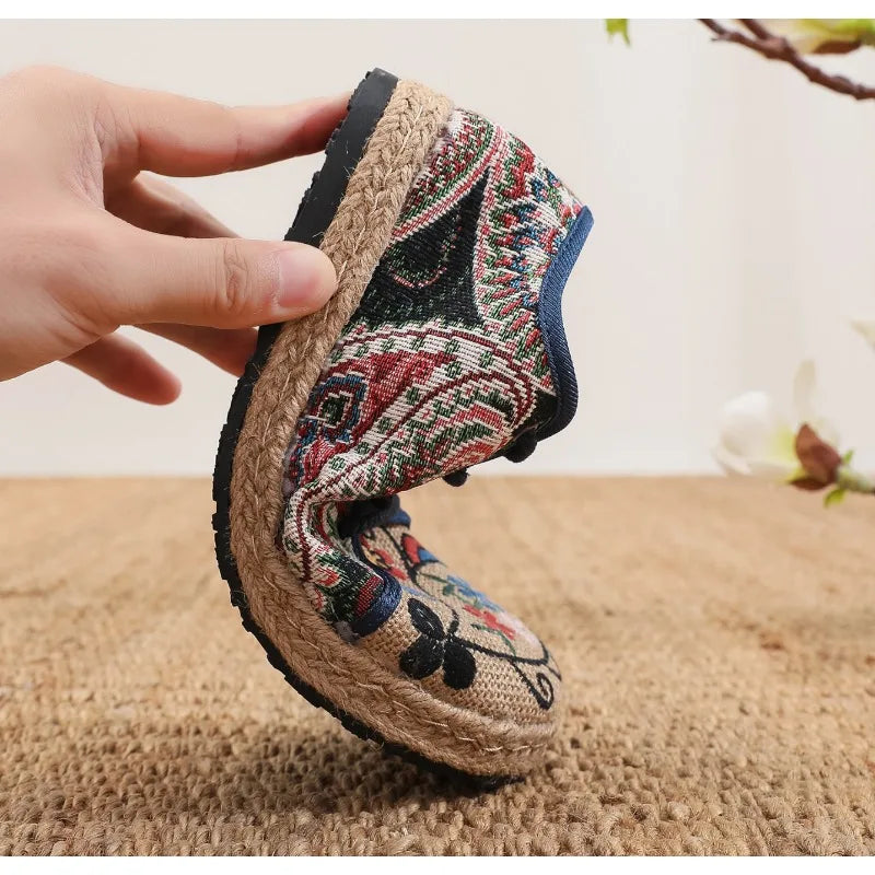 Lily | Gewebte Canvas Schnürschuhe