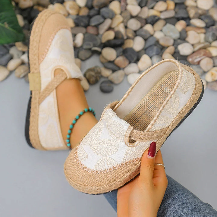 Ella | Boho Bestickte Canvas-Schuhe