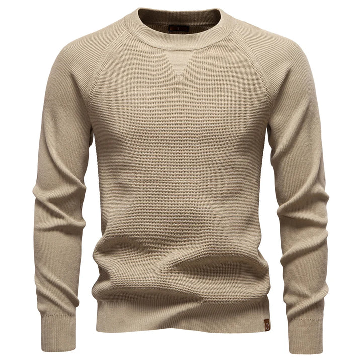 Herren Strickpullover mit Rundhalsausschnitt und Raglanärmeln | Valcor Zürich
