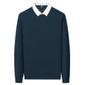 Herren Pullover im Hemd-Look mit Kontrastkragen und langen Ärmeln | Valcor Zürich