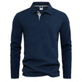 Herren Langarm-Poloshirt mit Knopfleiste und Kontrastdetail | Valcor Zürich