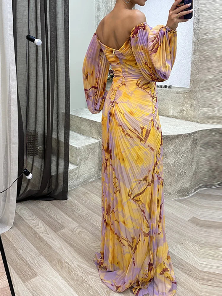 Gisselle - V-Ausschnitt Maxikleid