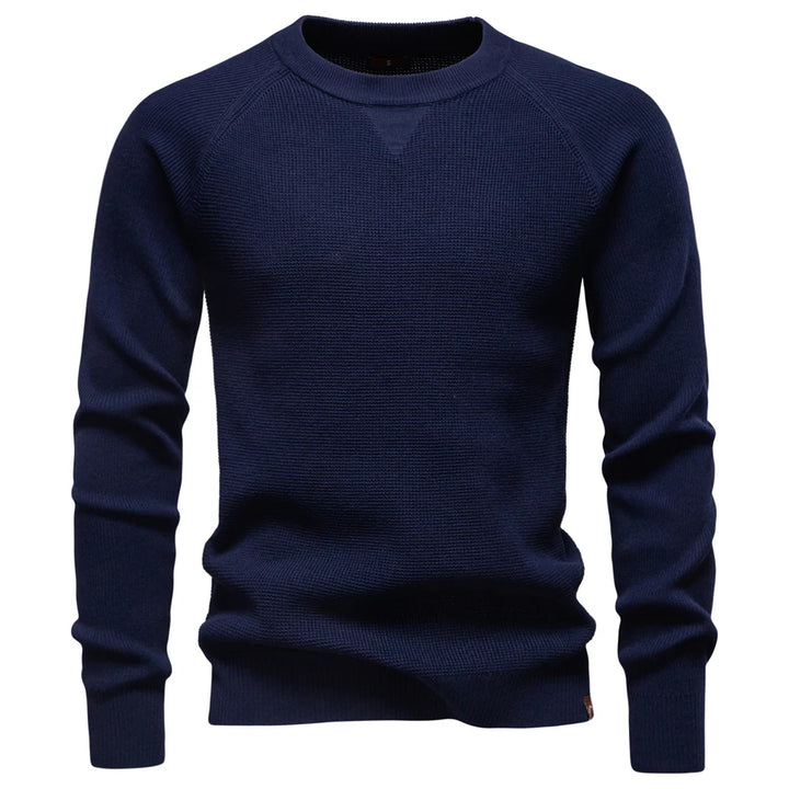 Herren Strickpullover mit Rundhalsausschnitt und Raglanärmeln | Valcor Zürich