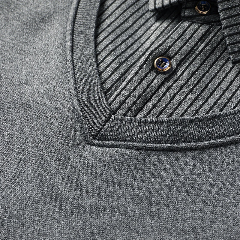 Herren 2-in-1 Pullover mit Hemdkragen und V-Ausschnitt | Valcor Zürich