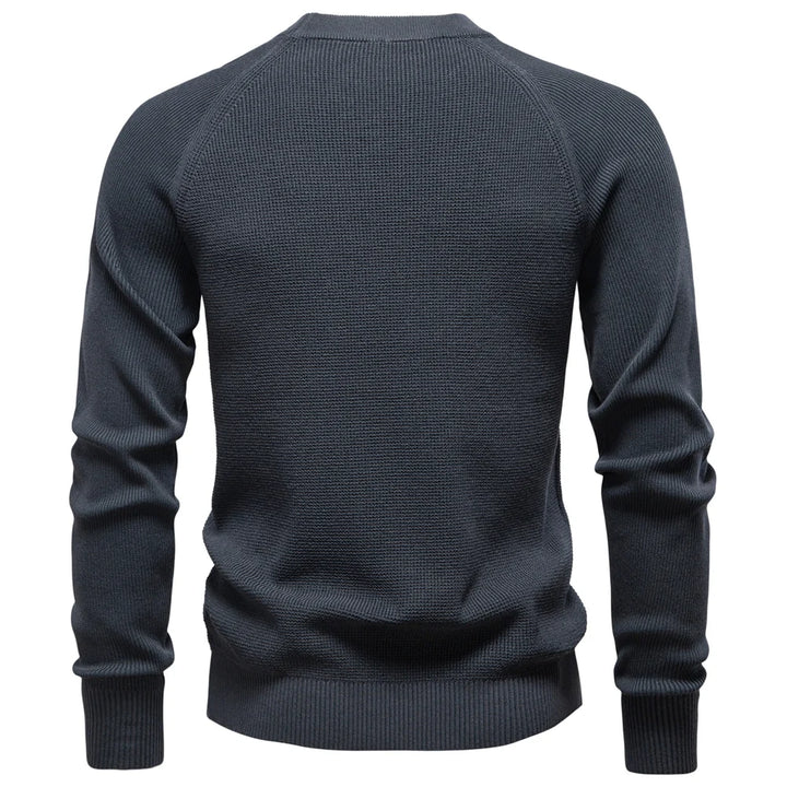 Herren Strickpullover mit Rundhalsausschnitt und Raglanärmeln | Valcor Zürich