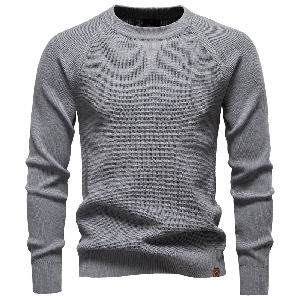 Herren Strickpullover mit Rundhalsausschnitt und Raglanärmeln | Valcor Zürich