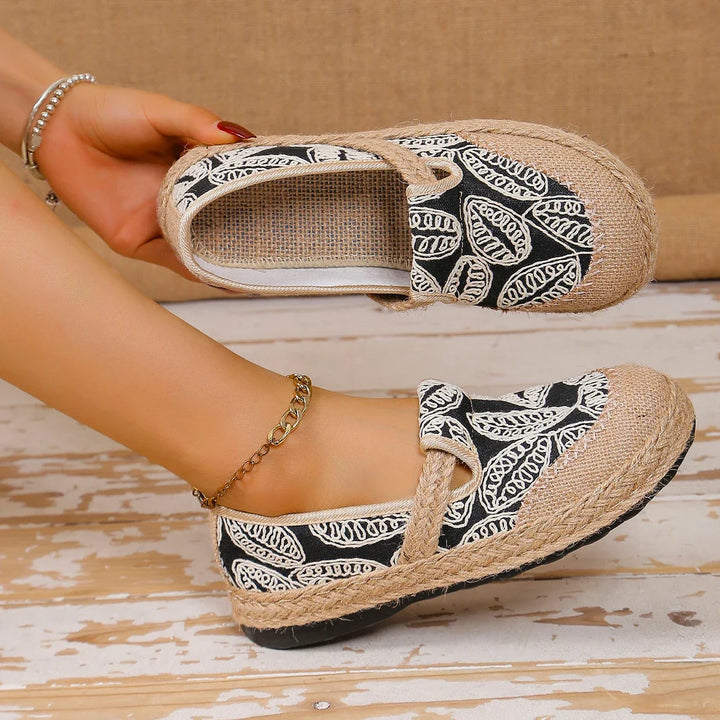 Ella | Boho Bestickte Canvas-Schuhe