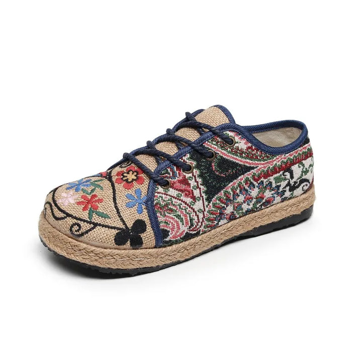 Lily | Gewebte Canvas Schnürschuhe