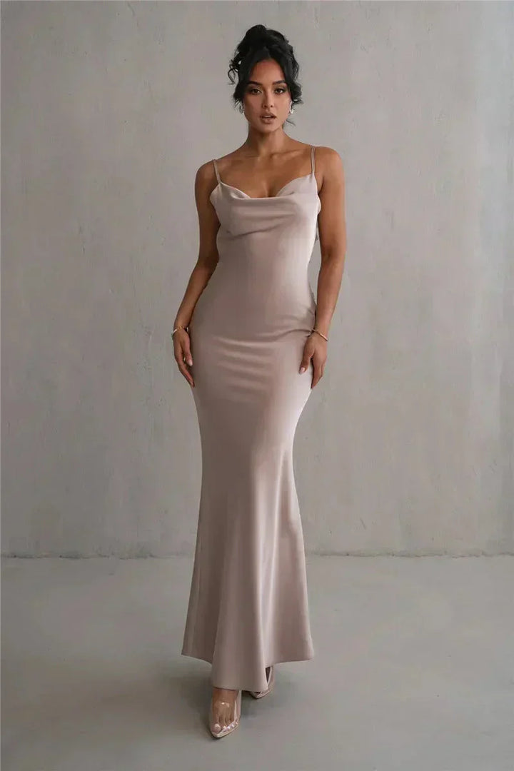 Cassiane - Satin-Blumenkleid