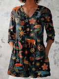 Adeline | Lange Bluse mit V-Ausschnitt