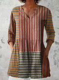 Cordelia | Lange Bluse mit V-Ausschnitt