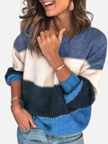 Kirsten | Gestreifter Strickpullover mit Rundhalsausschnitt