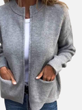 Karen | Strickjacke mit Reissverschluss und Taschen