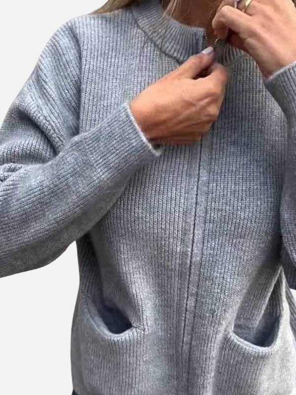 Karen | Strickjacke mit Reissverschluss und Taschen