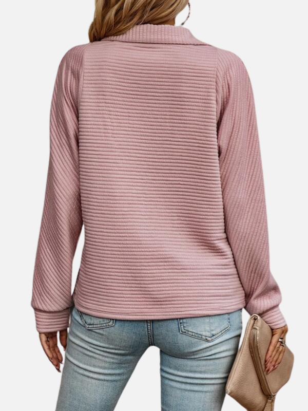 Marianne | Strukturierter Half-Zip-Pullover mit Kragen
