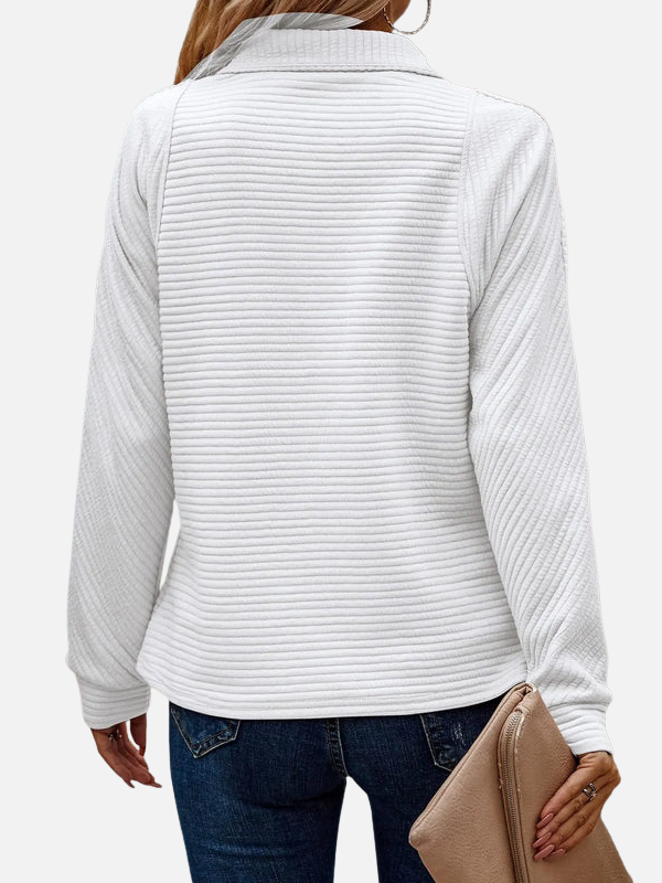Marianne | Strukturierter Half-Zip-Pullover mit Kragen