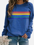 Helle | Sweatshirt mit Regenbogenstreifen, Rundhals