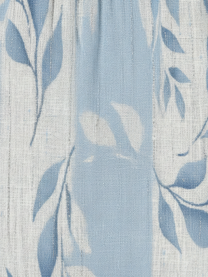 Solene | Ärmelloses Midikleid mit blauem Blattmuster
