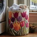 Lilias™ | Tulpenfreude Quilted Wäschekorb