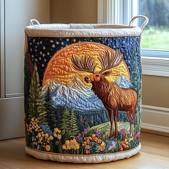 Olwen™ | Forest Quilted Laundry Basket