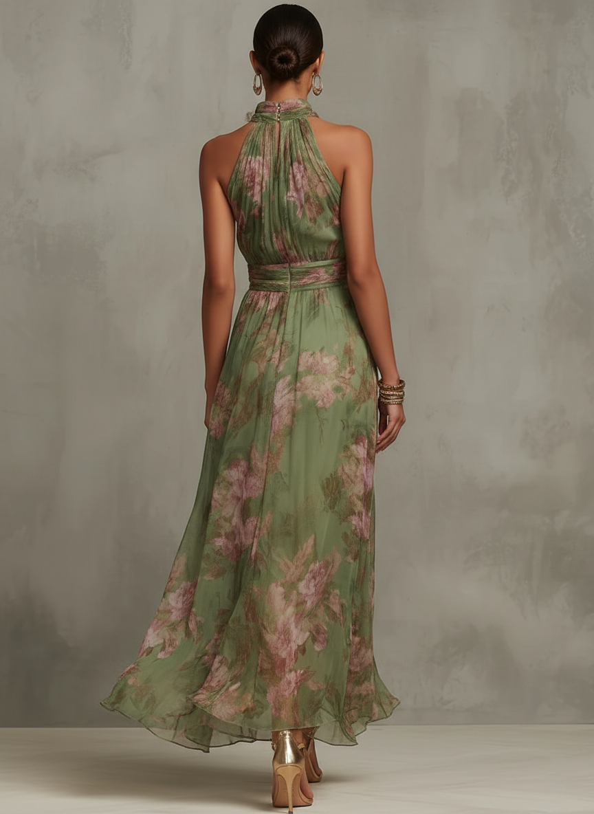 Serena | Florales Halter-Maxikleid