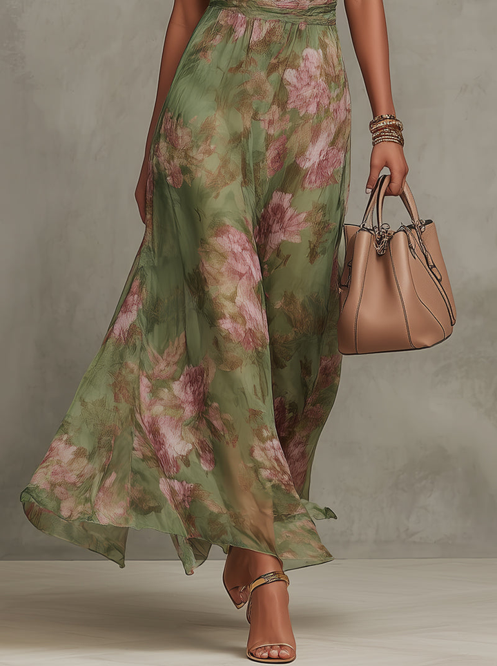 Serena | Florales Halter-Maxikleid