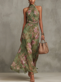 Serena | Florales Halter-Maxikleid