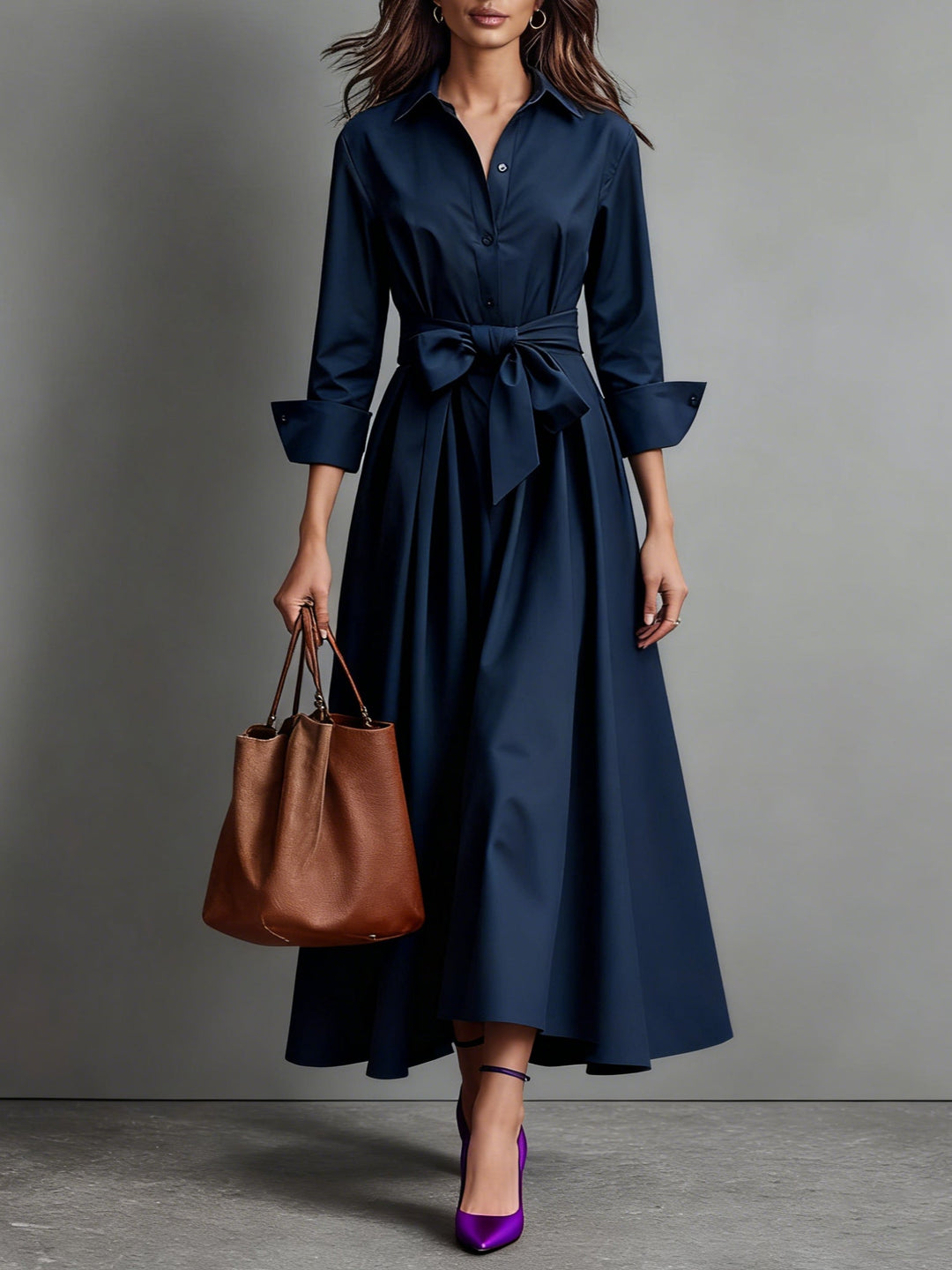 Hanna - Baumwoll-Twill Hemdkleid