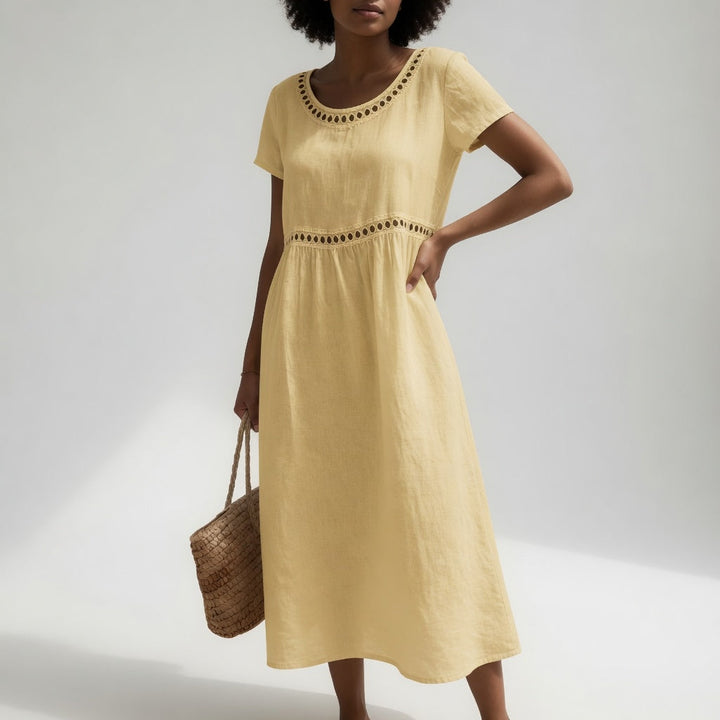 Aveline | Besticktes Fluidkleid
