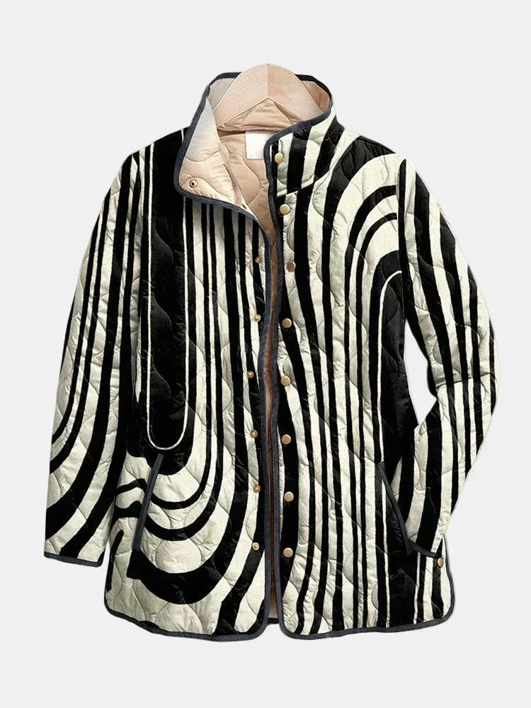 Valcor | Gestepptes Zebra-Musterjacke Sylvie