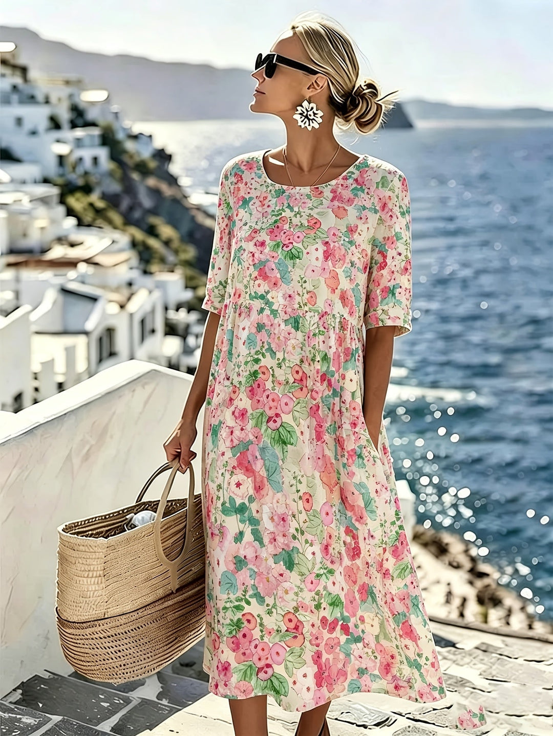 Lily™ - Elegantes Floral Midi-Kleid für den Sommer