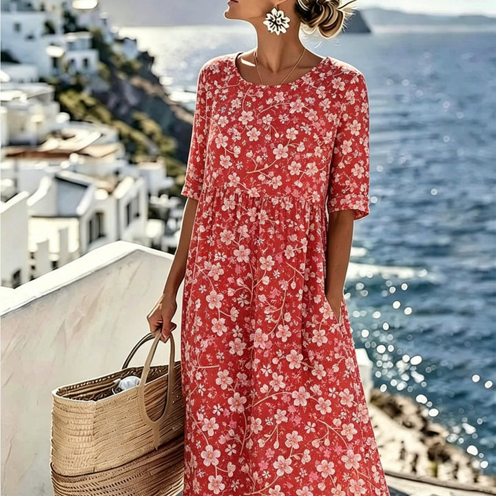 Charlotte™ - Elegantes florales Sommer-Midi-Kleid