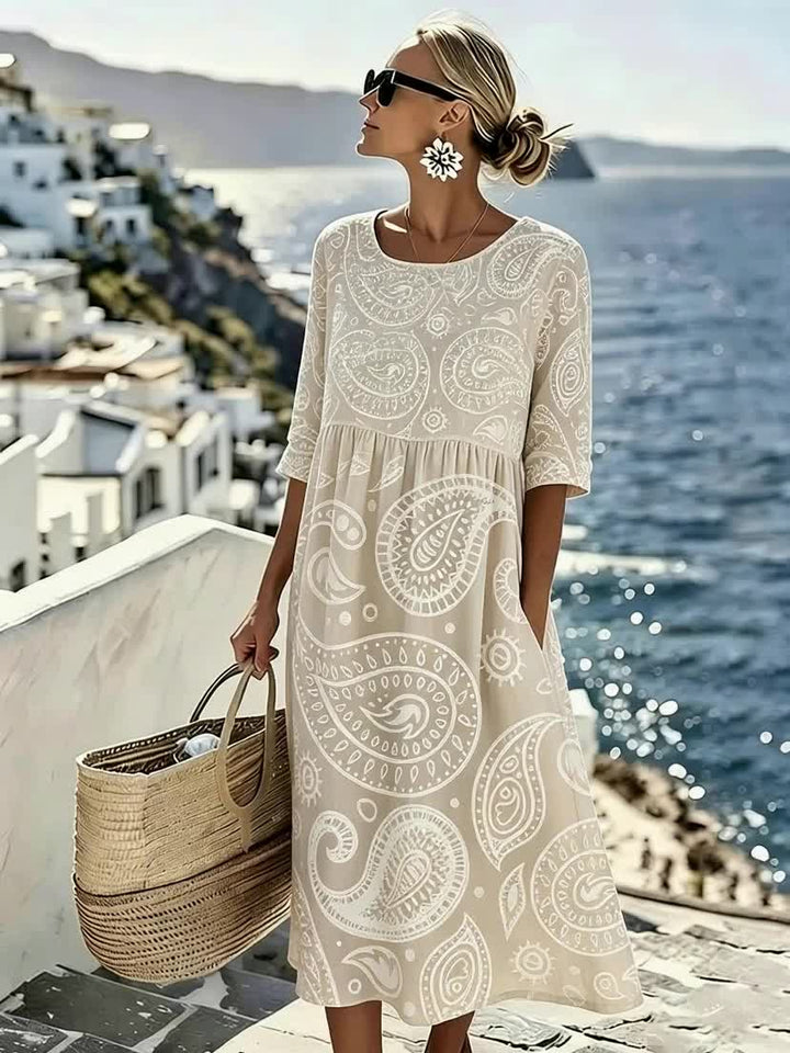 Amelie™ | Paisley Breeze Midi Kleid