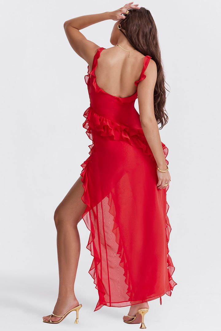 Andrea - Wunderschönes Bequemes Midi-Kleid
