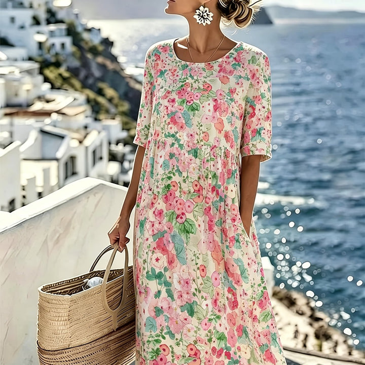 Lily™ - Elegantes Floral Midi-Kleid für den Sommer