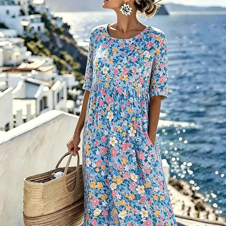 Charlotte™ - Elegantes florales Sommer-Midi-Kleid