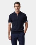 Clark | Strick Zip Polo-Shirt