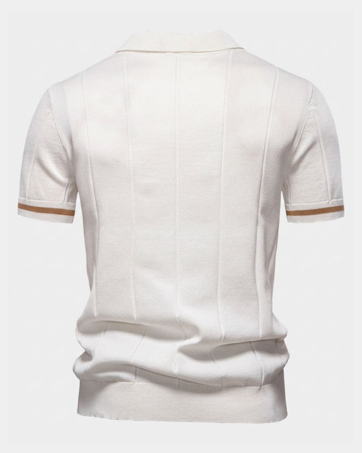 Clark | Strick Zip Polo-Shirt