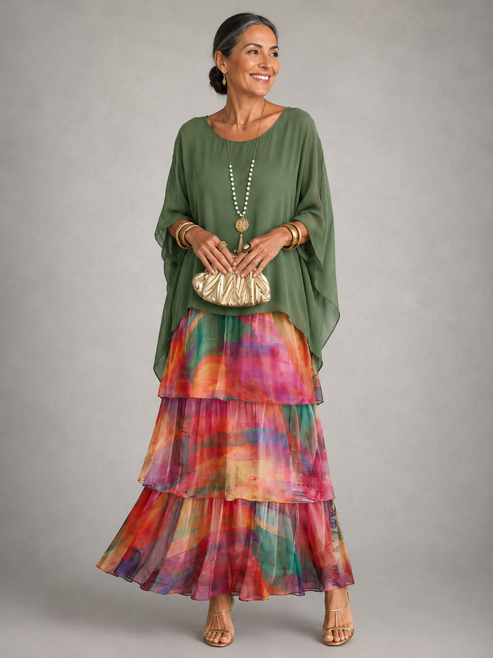 Odile | Elegantes und fliessendes Maxikleid