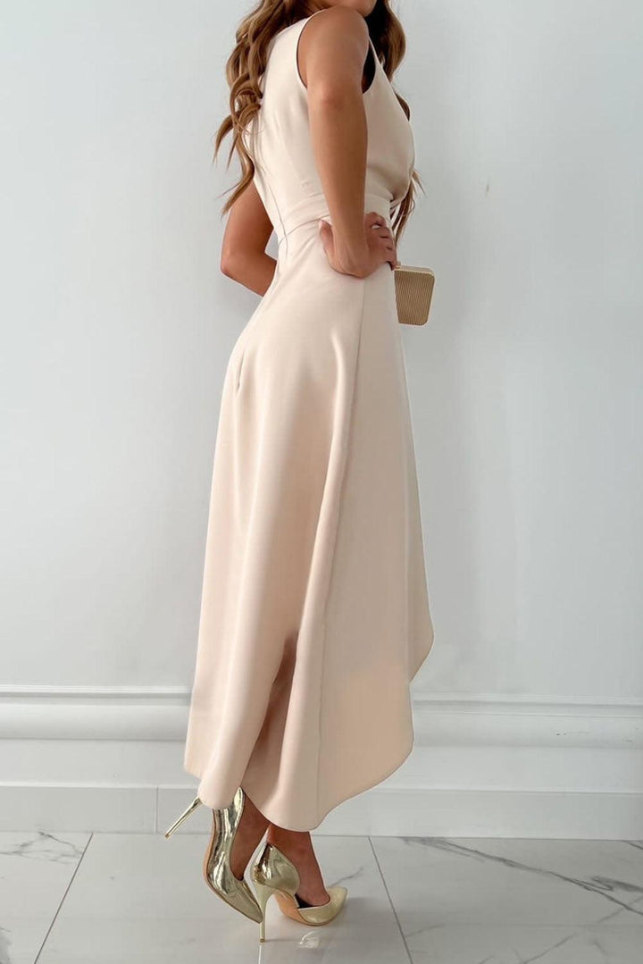 Femke - Wickel-Midi-Kleid mit V-Ausschnitt und Schlitz