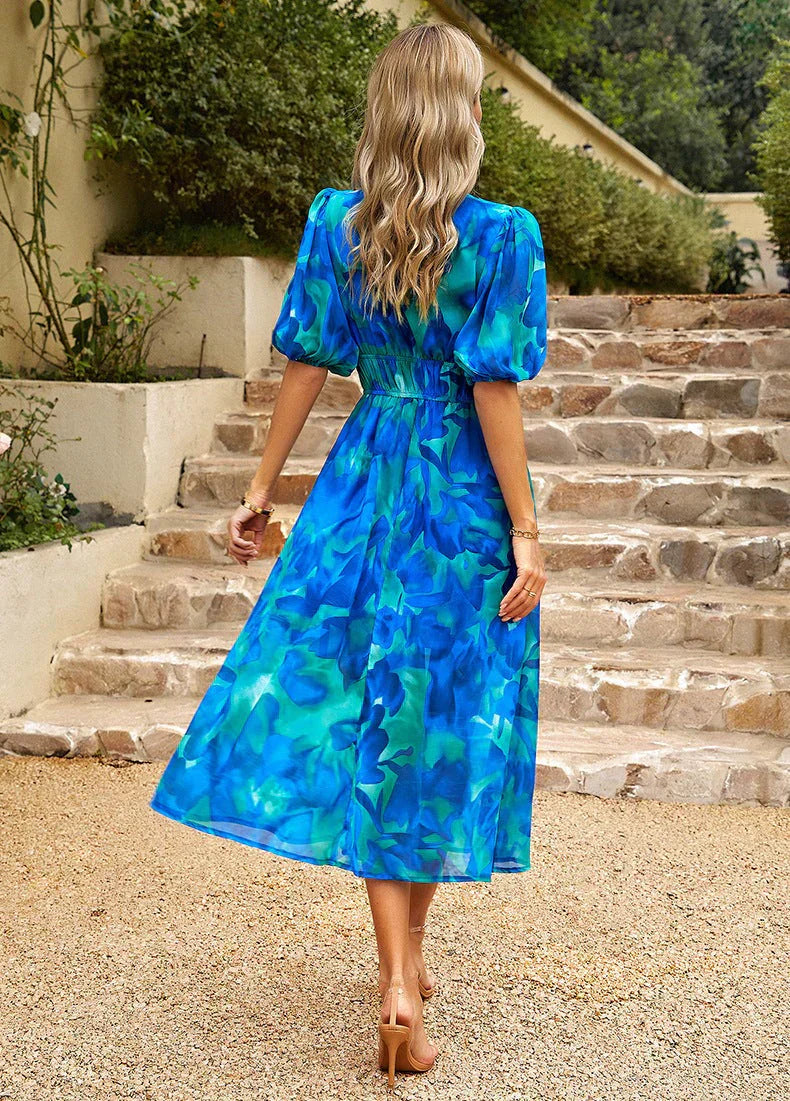 Innova - V-Ausschnitt Midi Kleid