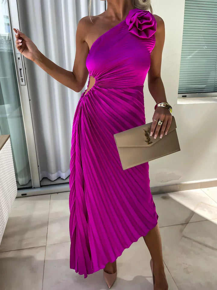 Lizbeth - Blumenschulter Maxikleid
