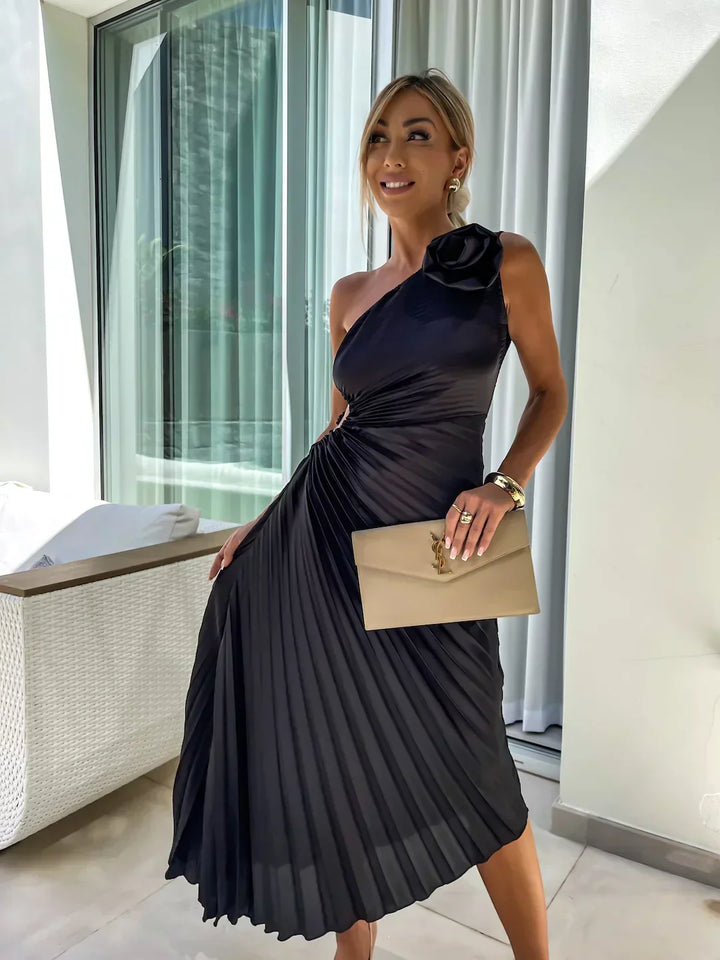 Lizbeth - Blumenschulter Maxikleid