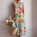 Karla™ | Elegantes mehrfarbiges Midikleid