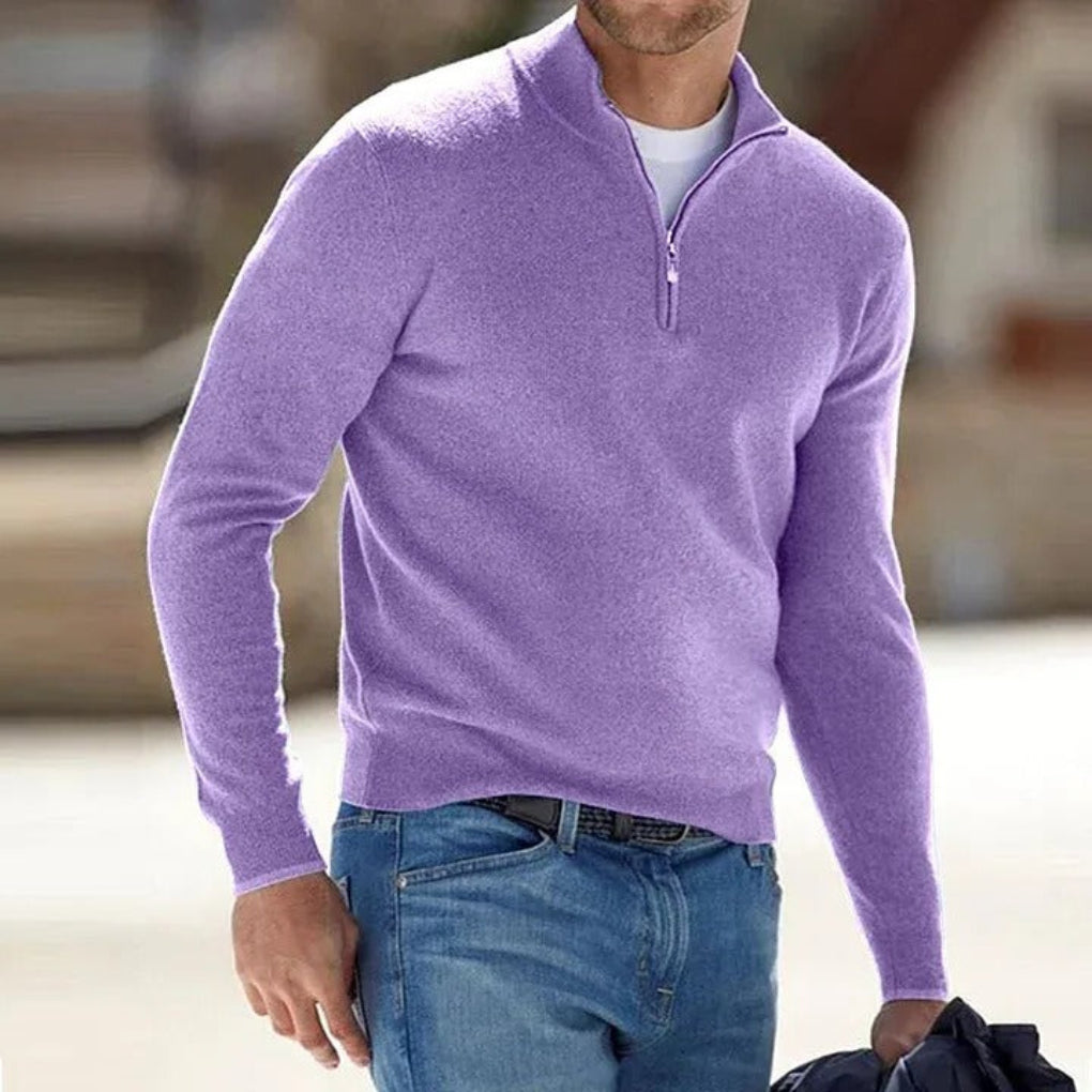 Noah | Herren Pullover mit Stehkragen und Reissverschluss