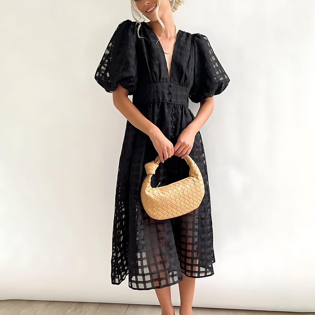 Julia - Elegantes Sommer-Midi-Kleid
