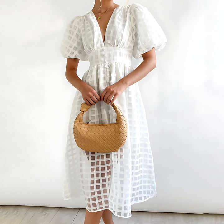 Julia - Elegantes Sommer-Midi-Kleid